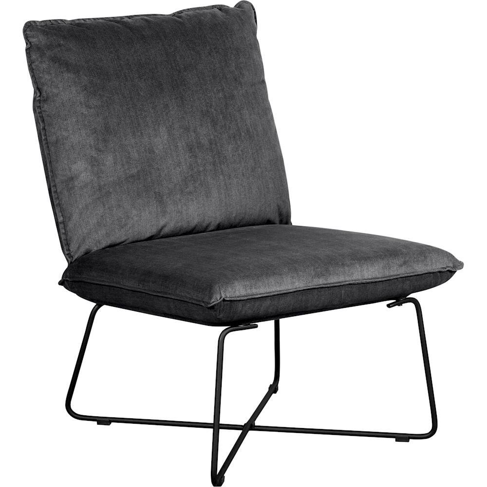 Angle. Finch - Ellington Armless Lounge Chair - Charcoal.