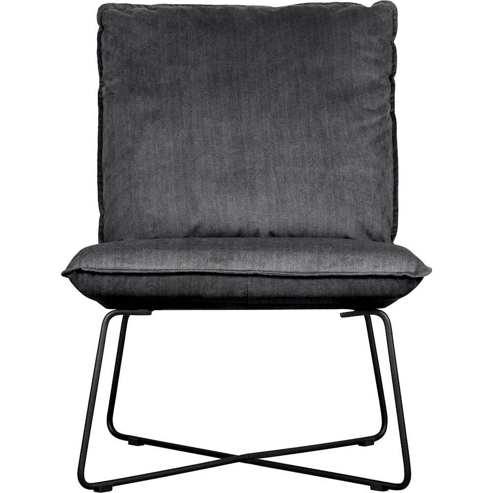 Front. Finch - Ellington Armless Lounge Chair - Charcoal.