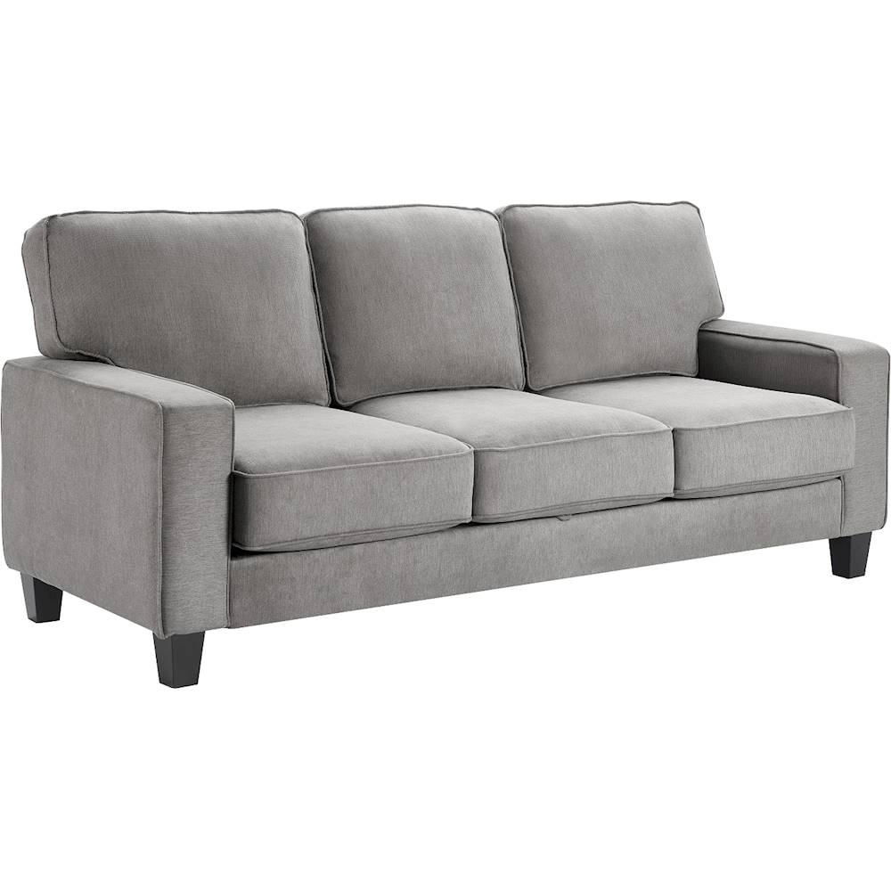 Angle View: Finch - Contemporary Mid-Century Armchair - Gray/Bronze