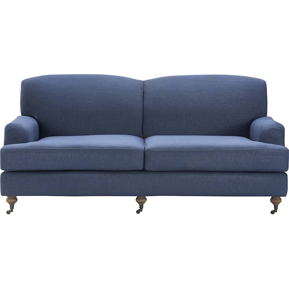 Front. Finch - Elmhurst 3-Seat Fabric Sofa - French Blue.