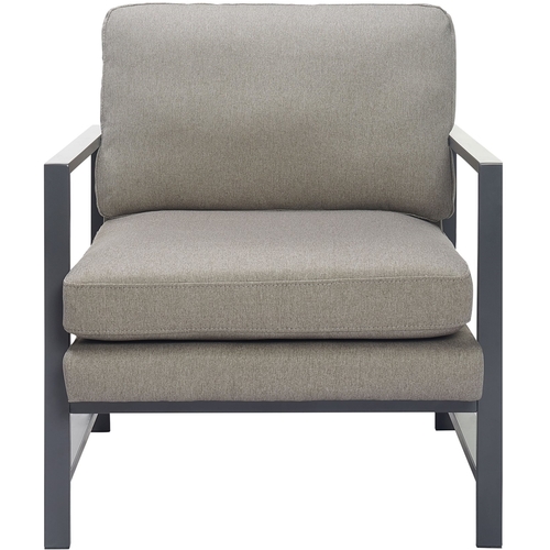 Finch - Contemporary Mid-Century Armchair - Gray/Bronze