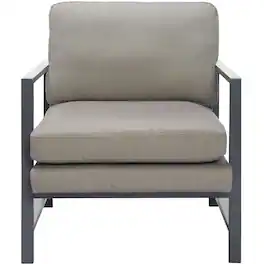 Finch - Contemporary Mid-Century Armchair - Gray/Bronze