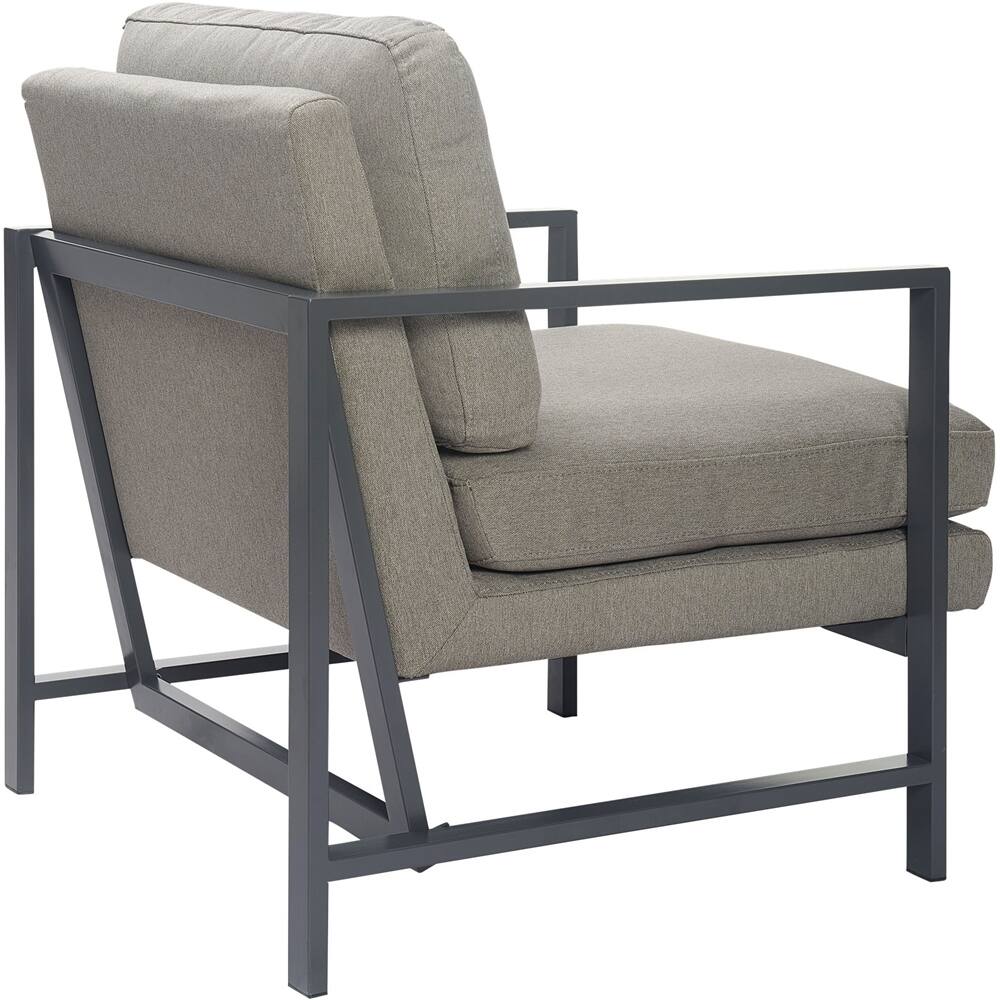 Alt View 11. Finch - Contemporary Mid-Century Armchair - Gray/Bronze.