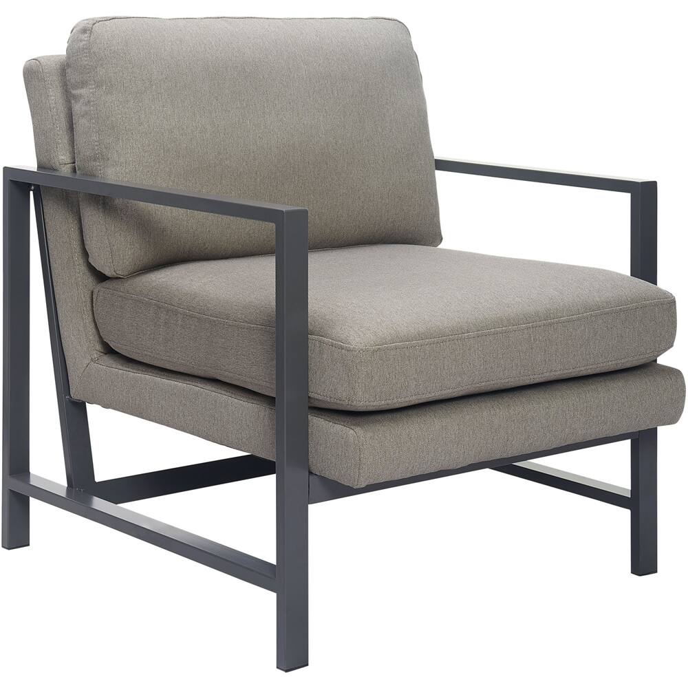 Left. Finch - Contemporary Mid-Century Armchair - Gray/Bronze.