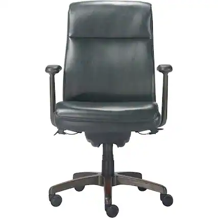 Front. La-Z-Boy - Dawson Faux Leather and Wood Frame Executive Chair - Black.