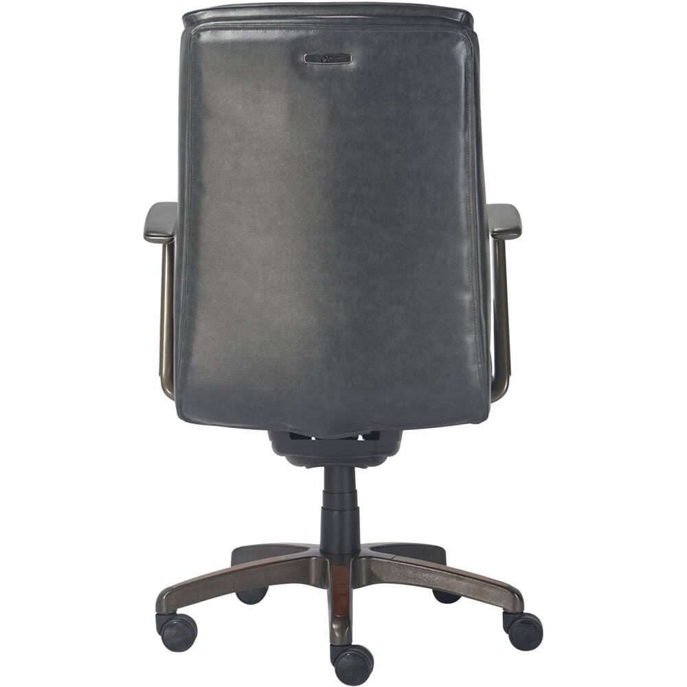 Alt View 12. La-Z-Boy - Big and Tall Executive Office Chair with Lumbar Support Ergonomic Home Desk Chair with Padded Arms & Adjustable Height - Black.