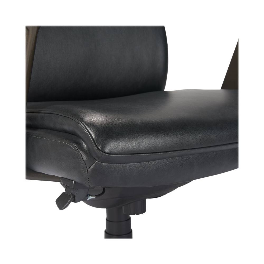 Alt View 19. La-Z-Boy - Big and Tall Executive Office Chair with Lumbar Support Ergonomic Home Desk Chair with Padded Arms & Adjustable Height - Black.