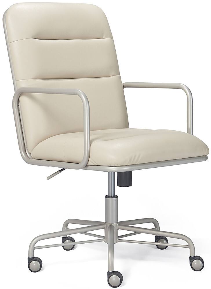 Angle. Finch - Franklin Bonded Leather Office Chair - Ivory.
