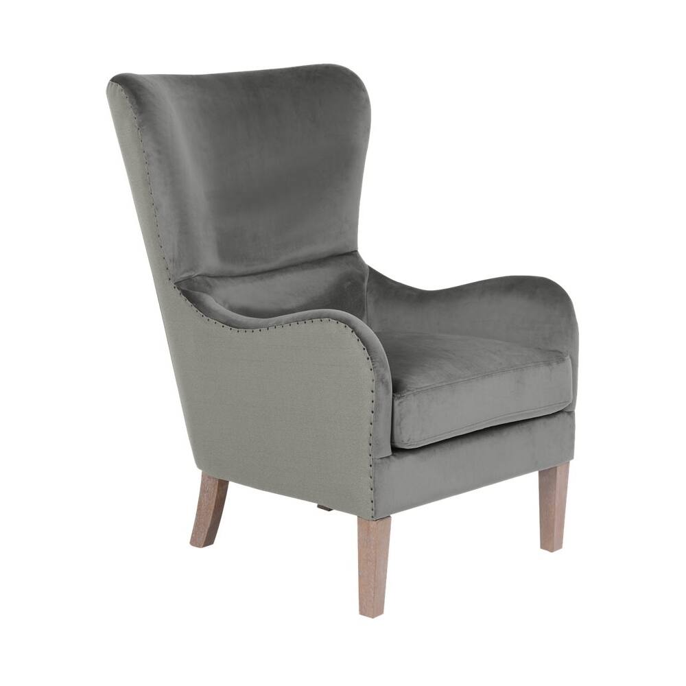 Left. Elle Decor - Armchair - Two-Tone Gray.