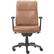Front. La-Z-Boy - Dawson Faux Leather and Wood Frame Executive Chair - Saddle Brown.