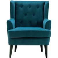 Elle Decor - Traditional Wing Chair - French Teal - Front_Zoom