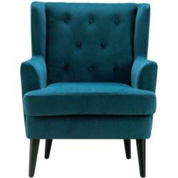 Elle Decor - Traditional Wing Chair - French Teal - Front_Zoom