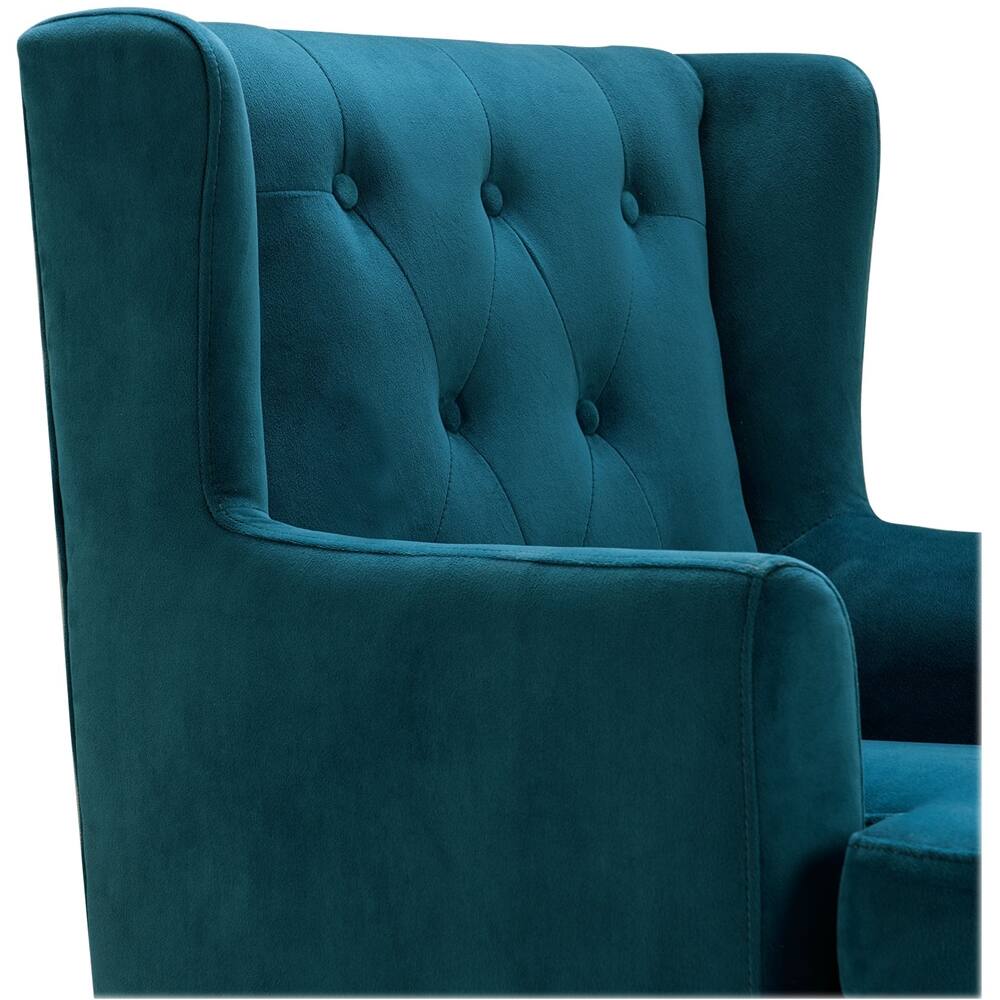 Alt View 15. Elle Decor - Traditional Wing Chair - French Teal.