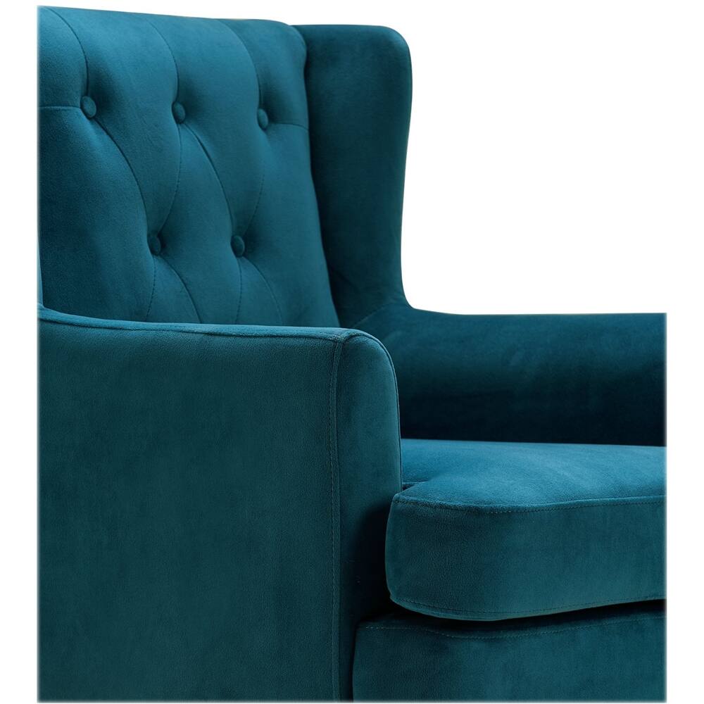 Alt View 16. Elle Decor - Traditional Wing Chair - French Teal.