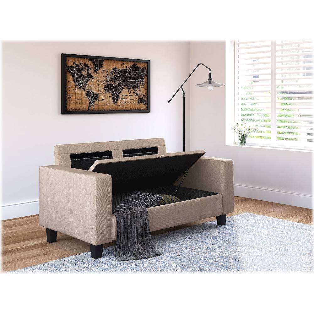 Alt View 16. Serta - Palisades Modern 2-Seat Fabric Loveseat - Soft Tan.