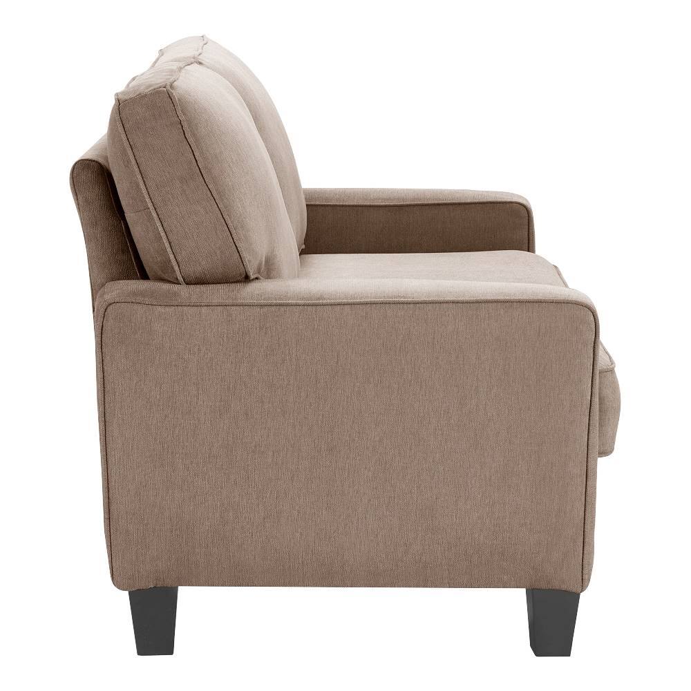 Alt View 2. Serta - Palisades Modern 2-Seat Fabric Loveseat - Soft Tan.