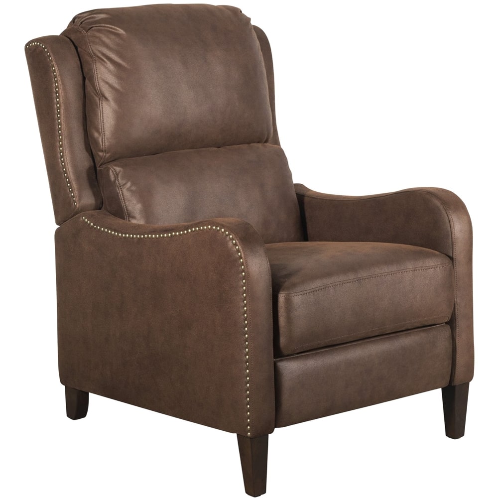 Left View: Finch - Recliner - Saddle Brown