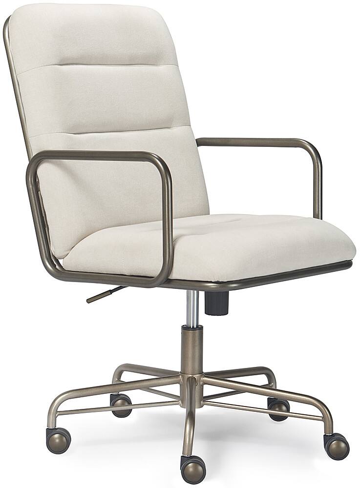 Angle View: Finch - Franklin Bonded Leather Office Chair - Cream