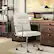 Alt View 11. Finch - Franklin Bonded Leather Office Chair - Cream.