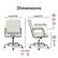 Alt View 12. Finch - Franklin Bonded Leather Office Chair - Cream.