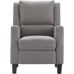 Click Decor - Modern Recliner - Gray - Front_Zoom