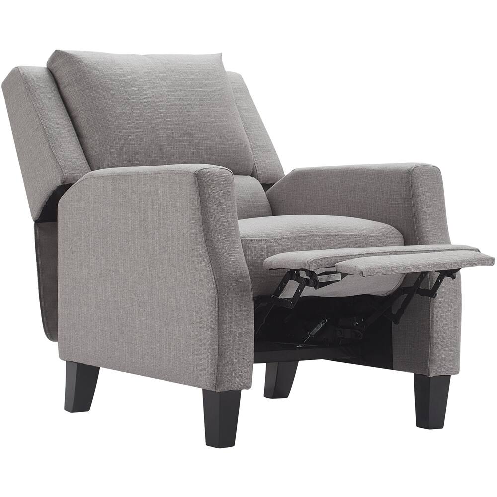 Left View: Click Decor - Modern Recliner - Gray