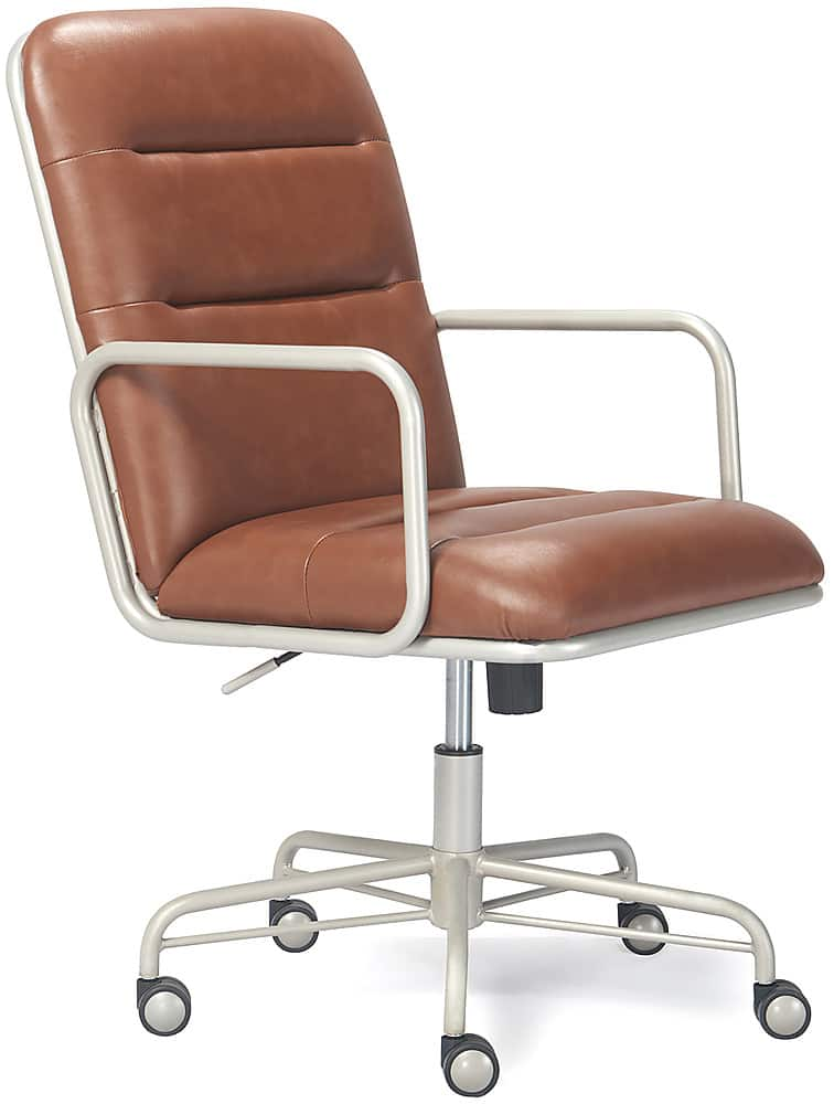 Angle View: Finch - Franklin Bonded Leather Office Chair - Brown