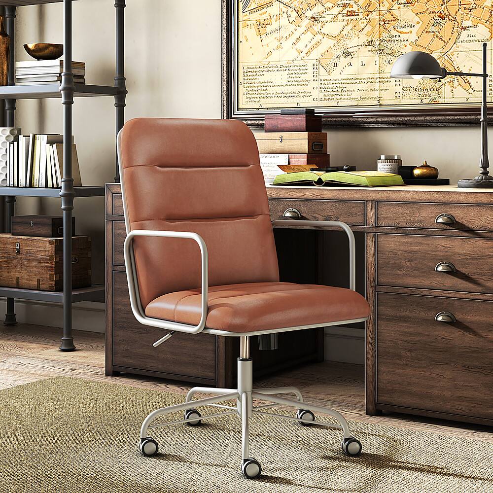 Alt View 11. Finch - Franklin Bonded Leather Office Chair - Brown.