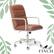 Left. Finch - Franklin Bonded Leather Office Chair - Brown.