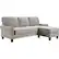 Angle. Serta - Copenhagen L-Shaped Reversible Fabric 2-Piece Sectional - Light Gray.