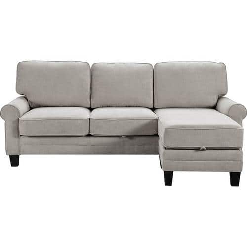 Serta - Copenhagen L-Shaped Reversible Fabric 2-Piece Sectional - Light Gray-Front_Standard 