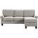 Front. Serta - Copenhagen L-Shaped Reversible Fabric 2-Piece Sectional - Light Gray.
