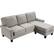 Alt View 12. Serta - Copenhagen L-Shaped Reversible Fabric 2-Piece Sectional - Light Gray.