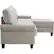 Alt View 13. Serta - Copenhagen L-Shaped Reversible Fabric 2-Piece Sectional - Light Gray.