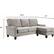 Alt View 15. Serta - Copenhagen L-Shaped Reversible Fabric 2-Piece Sectional - Light Gray.