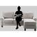 Alt View 19. Serta - Copenhagen L-Shaped Reversible Fabric 2-Piece Sectional - Light Gray.