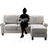 Alt View 20. Serta - Copenhagen L-Shaped Reversible Fabric 2-Piece Sectional - Light Gray.