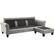 Alt View 25. Serta - Copenhagen L-Shaped Reversible Fabric 2-Piece Sectional - Light Gray.
