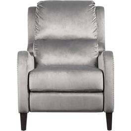 Finch - Modern Recliner - Linen/Smoke Gray Velvet
