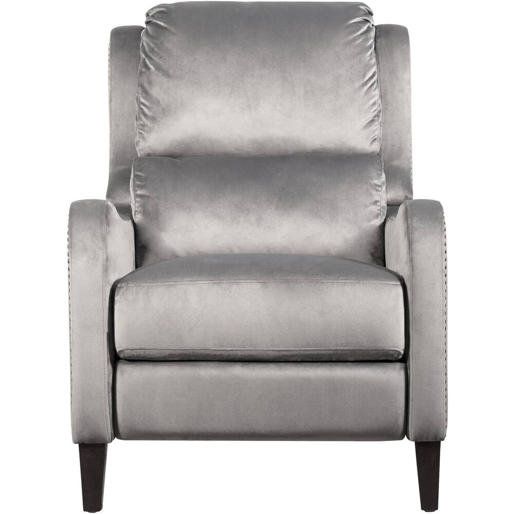 Front. Finch - Modern Recliner - Linen/Smoke Gray Velvet.