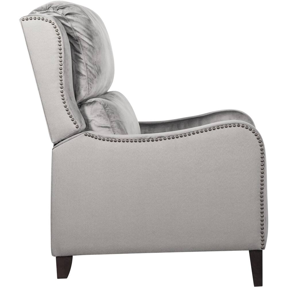 Alt View 12. Finch - Modern Recliner - Linen/Smoke Gray Velvet.