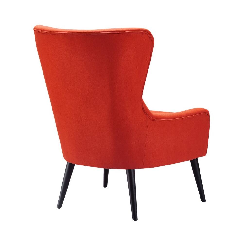 Alt View 11. Finch - Mid-Century Modern Armchair - Orange.