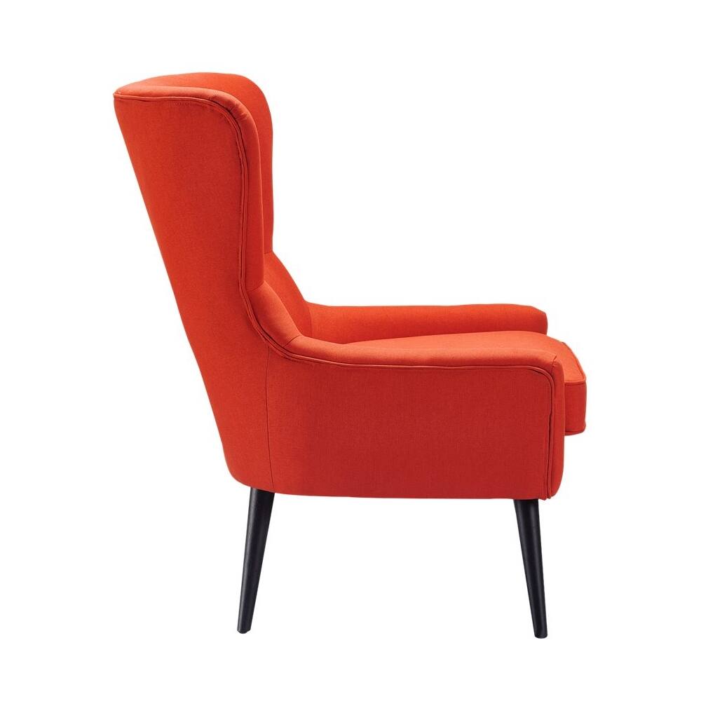 Alt View 13. Finch - Mid-Century Modern Armchair - Orange.