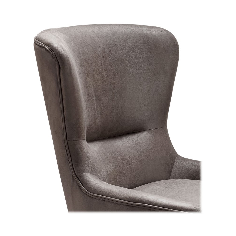 Angle View: Finch - Classic Wing Chair - Ivory