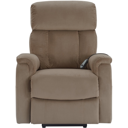 Click Decor - Contemporary Recliner With Storage Pockets - Taupe