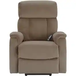 Click Decor - Contemporary Recliner With Storage Pockets - Taupe