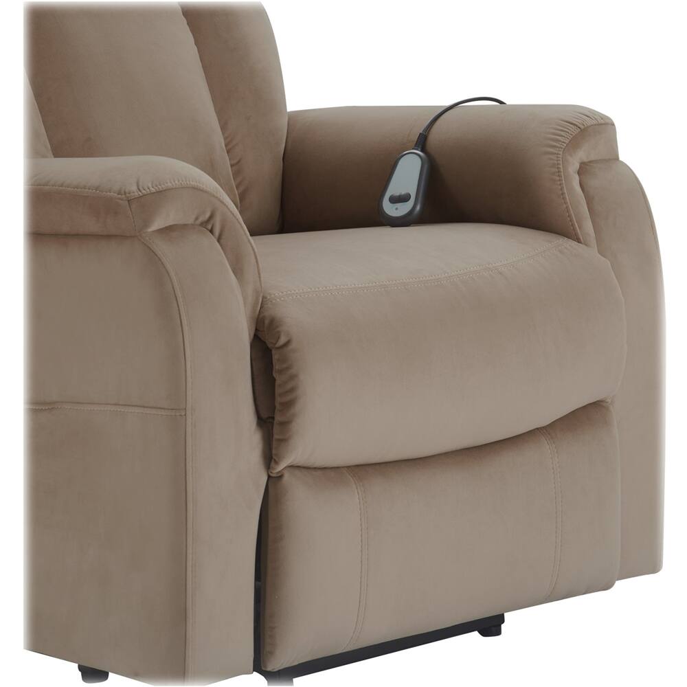 Alt View 16. Click Decor - Contemporary Recliner With Storage Pockets - Taupe.