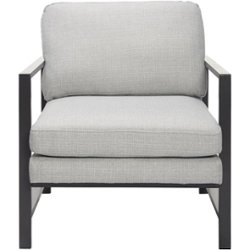 Finch - Contemporary Mid-Century Armchair - Gray/Light Gray - Front_Zoom