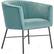 Angle. Adore Decor - 4-Leg Metal and Velvet Plush Accent Chair - Teal.