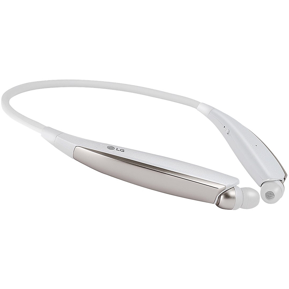 Left View: LG - TONE Ultra a HBS-830 Wireless In-Ear Headphones - White